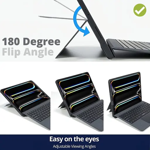 Чохол WIWU з клавіатурою для iPad Pro 11" з інтелектуальною клавіатурою, Bluetooth, магнітний, знімний, бездротова клавіатура - фото 4