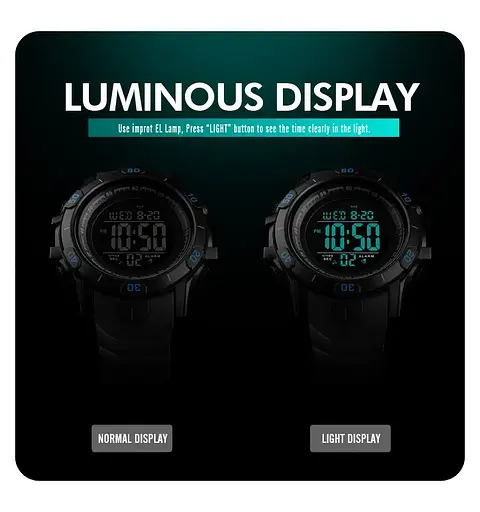 Чоловічий спортивний годинник Skmei 1475 Чорний - фото 5