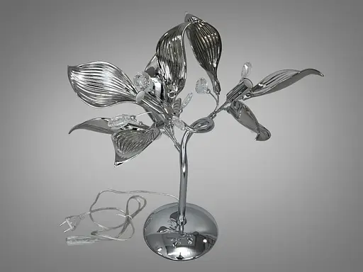 Настільна лампа з керамічними елементами, 3 лампи, хром - фото 2