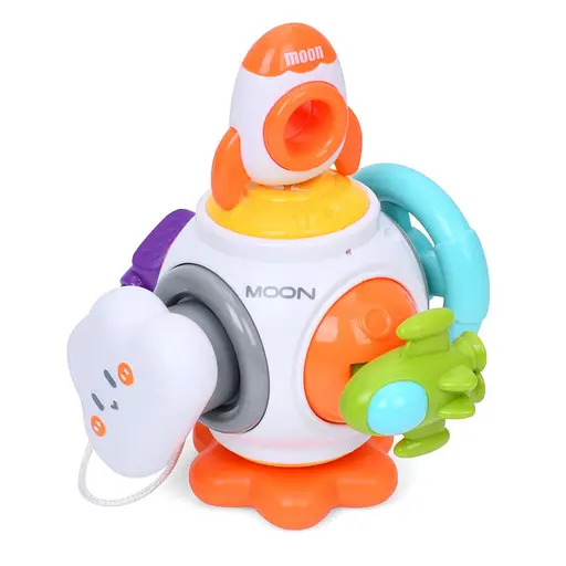 Бизиборд-погремушка "РАКЕТА" 99-17 подвижные детали, трещотка - фото 2