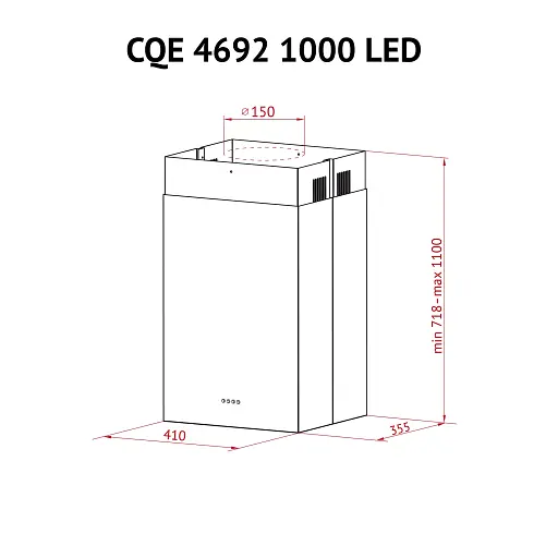 Вытяжка островная PERFELLI CQE 4692 I 1000 LED - фото 10