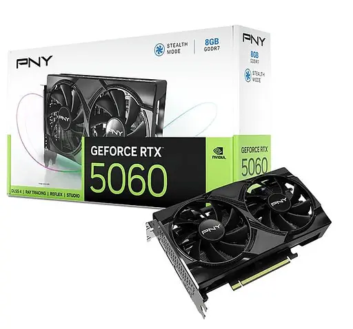 Видеокарта PNY RTX 5060 8G Dual Fan (VCG50608DFXPB1) (GDDR7, 128 bit, PCI-E v5.0 x16) - фото 9
