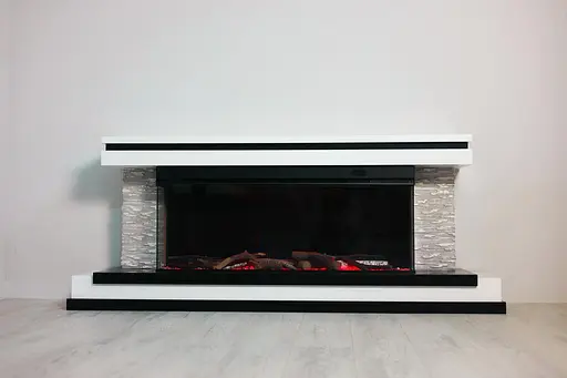 Електричний камін трьохсторонній Binelli Long 3D Bluetooth звук потріскування дров 1500Вт (10081650) - фото 4