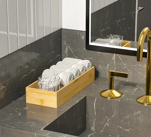 Полка Rea 322737 бамбуковая HOM-07012, Дуб - фото 2