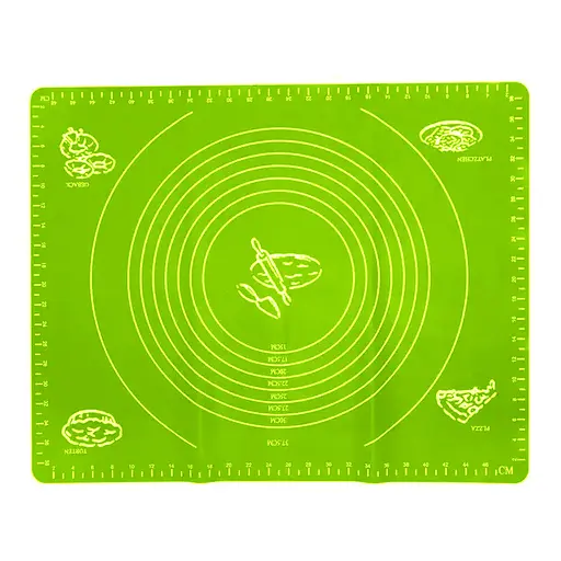 Силиконовый кондитерский коврик для раскатки теста 45х64 см, A-plus Салатовый 84405 - фото 1