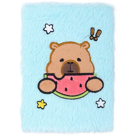 Блокнот плюшевий ZiBi Kids Line Capybara 12, А5 80 аркушів у клітинку, в асортименті (ZB.700033)