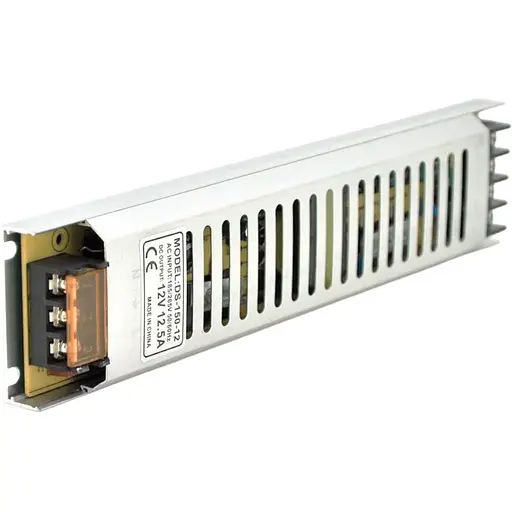 Импульсный блок питания Voltronic 12В 12.5А (150Вт) перфорированный SLIM - фото 1