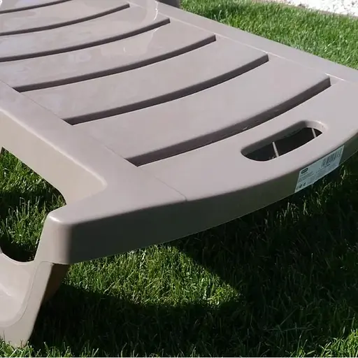 Шезлонг пластиковый Keter Florida, бежевый - фото 5