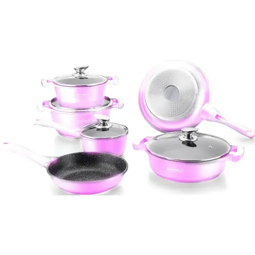 Набор посуды Royalty Line RL-RL-ES1010М PINK 10 предметов - фото 1