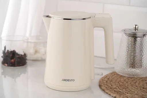Електрочайник Ardesto EKL-F1BG 1 л подвійні стінки Strix бежевий - фото 8