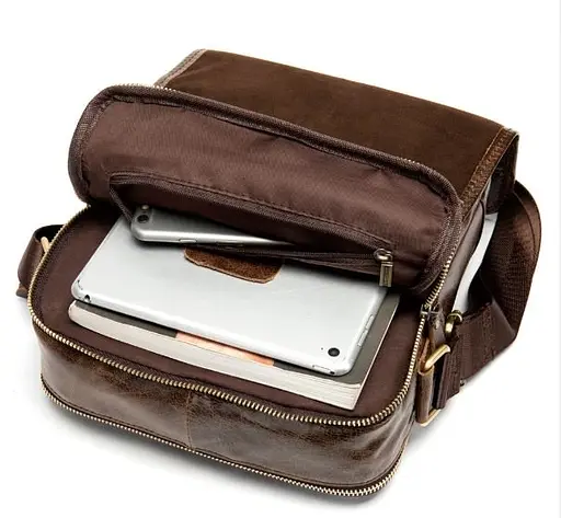 Чоловіча шкіряна сумка Vintage 22,5х27х7 см sum0015012 - фото 5