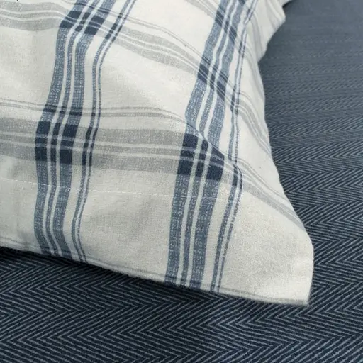 Постельное белье Lotus Home Фланель - Bella синий евро (svt-2000022349079) - фото 3