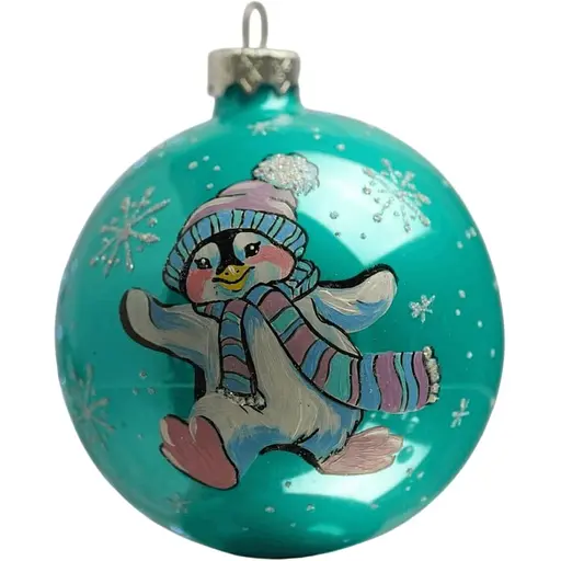 Ялинкова прикраса Санта Шоп Містер Пінгвін скло (4820001112344)