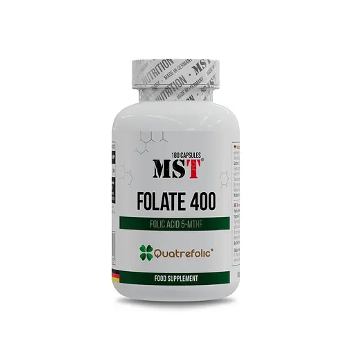Вітаміни та мінерали MST Nutrition Folate 400 Quatrefolic, 180 капсул