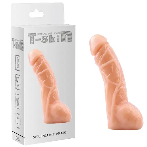 Фалоімітатор T-Skin Spread Me No.02 20.5 см тілесний - фото 2