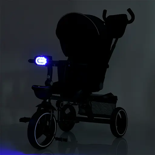 Детский трехколесный велосипед MT 1003-9 Turbo Trike поворотное сиденье защита от солнца (UV 50+) - фото 8