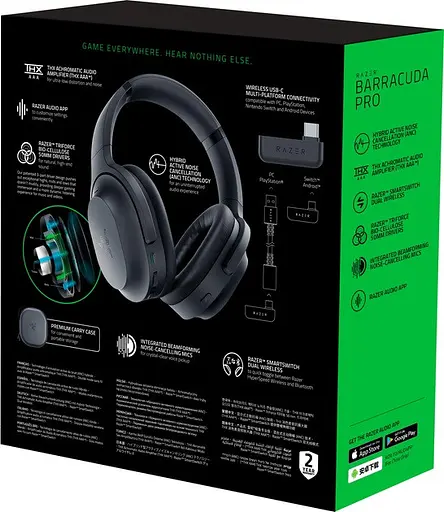 Навушники бездротова гарнітура з мікрофоном Razer Barracuda Pro (RZ04-03780100-R3M1) - фото 9