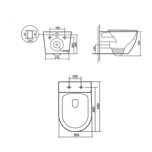 Унитаз подвесной Qtap Robin New Ultra Quiet с сиденьем с сиденьем Soft-Close Black matt QT13332381АSMB, Черный матовый - фото 2