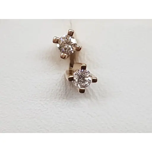 Золотые серьги-пуссеты Qvaliz с бриллиантами. Артикул 502-00789 - фото 3