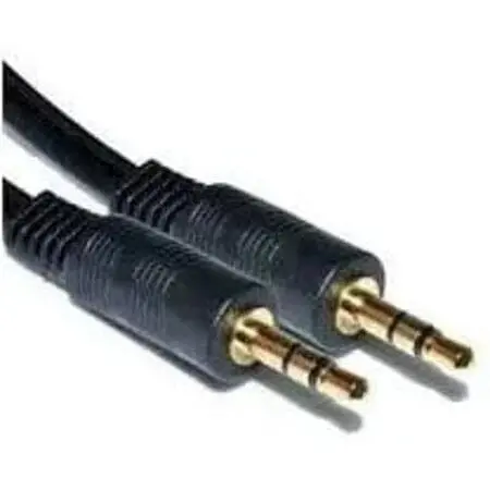 Кабель 3.5 стереоштекер 3.5 стерео метал кручений 3 мм 2 м чорний - фото 1