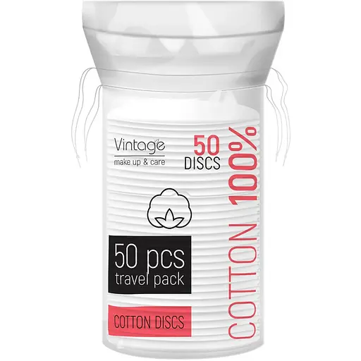 Ватные диски Vintage Cotton Travel Pack 50 шт. - фото 1