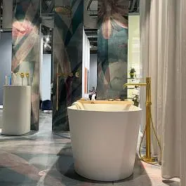 Змішувач для ванни на підлогу Paffoni Light honey gold brushed LIG032HGSP, Золотий - фото 2