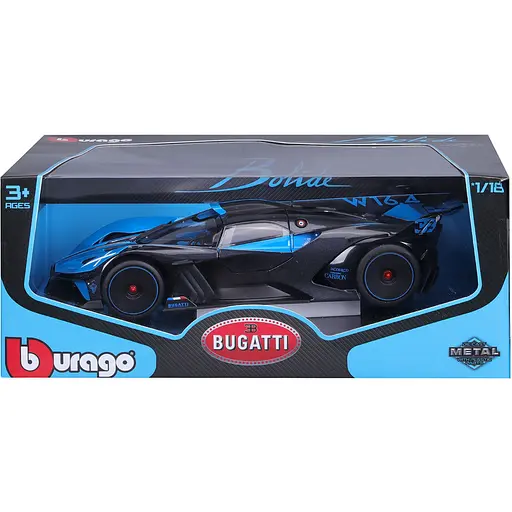 Автомодель Bburago Bugatti Bolide 1:18 черно-синяя (18-11047) - фото 8
