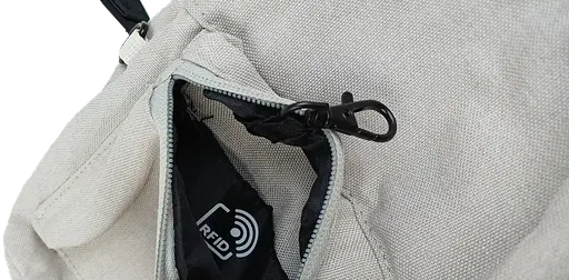 Маленький женский рюкзак 3L Антивор с RFid светло-серый LS sum0028826 - фото 9