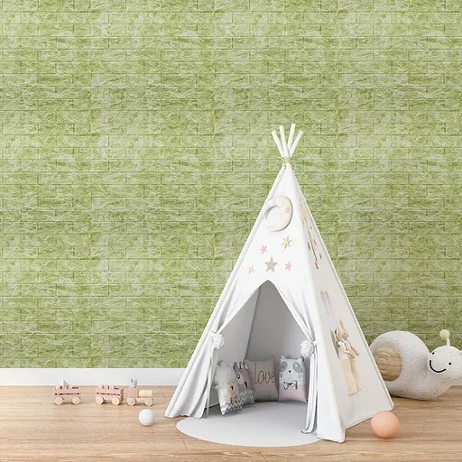 Декоративная 3D панель самоклеющаяся Глубокий зеленый (кирпич) (069) SW-00000171 - фото 5