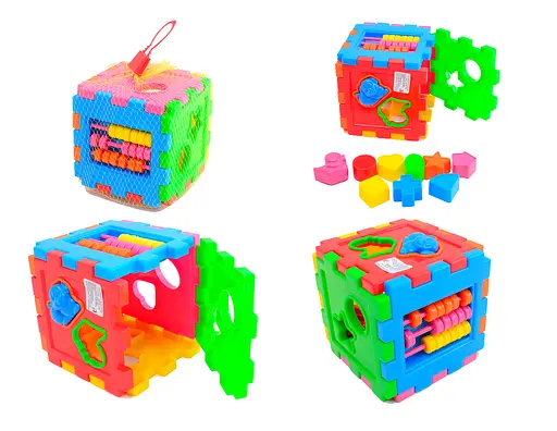 Логічний шестигранник-сортер із фігурами тварин Kinderway, 50-104 - фото 2