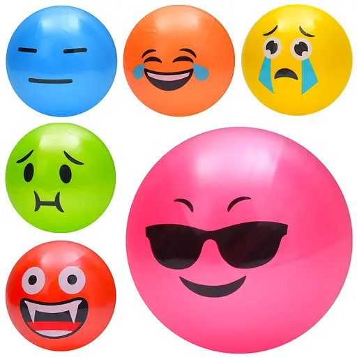 М’яч дитячий, 60 г, 9 дюймів, смайл (В асортименті) - фото 2