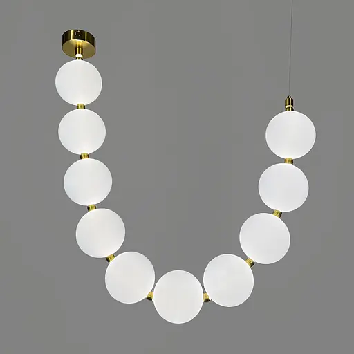 Люстра із серії Perla на 10 кульок Ø 15 см 180 см 3 світлових режими | Line F | Арт. MBJ11-1650 - фото 2