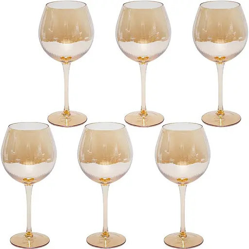 Бокал для вина 400 мл из цветного стекла 901-9 по 6 шт. (в упаковке)