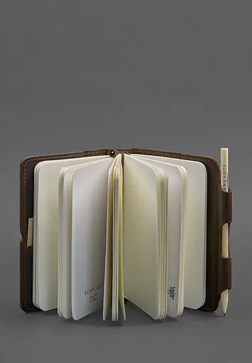 Шкіряний блокнот (Софт-бук) 3.0 темно-коричневий - фото 3