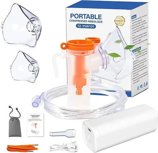 Портативная распорка для небулайзера для взрослых и детей, компрессорная сетчатая машина для лечения дыхания с мундштуком - фото 7