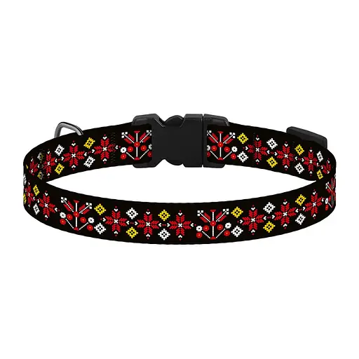 Ошейник для собак Баркси Urban патриотический Вышиванка черная - фото 3
