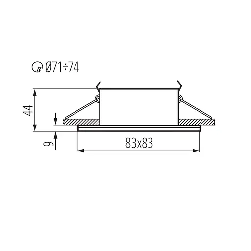 Стельовий точковий світильник Kanlux QULES AC L-B (26307) - фото 5