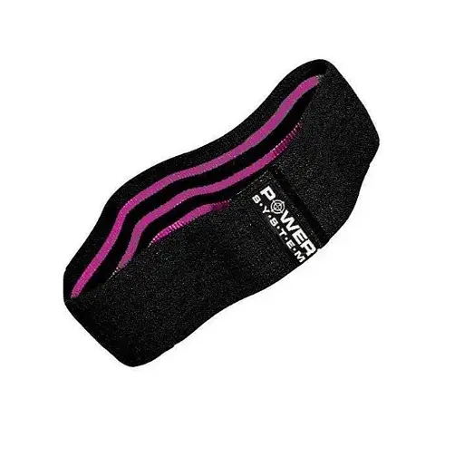 Тканинна гумка для фітнесу та спорту Power System PS-4091 Booty Band LVL 1 Black/Pink (d_64 см. 18-23 кг) (4091PI-0) - фото 4