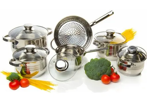 Набір каструль з кришками та сковородою Royalty Line RL-1231, 12 предметів - фото 4