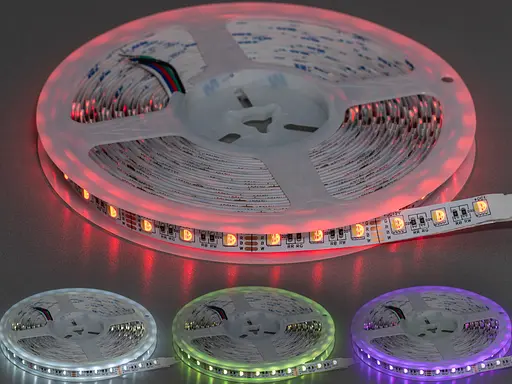 Світлодіодна стрічка 12В, 60діодів на метр, 10мм, RGB - фото 1