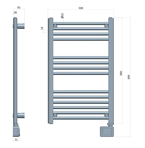 Електричний LED обігрівач для ванної кімнати Camry Adler 7824, 600 Вт - фото 2