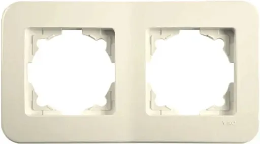 Рамка подвійна VIKO Rollina горизонтальна Кремова (90481052)