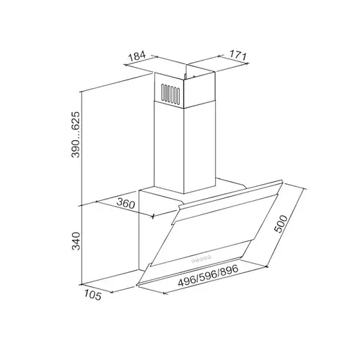 Витяжка кухонна Eleyus Focus 1000 60 WH - фото 12