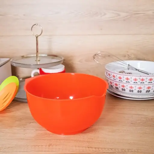 Миска кухонная глубокая пластиковая Ø 22 см H 11.5 см 2.5 л, Kitchette Красный 85352 - фото 10