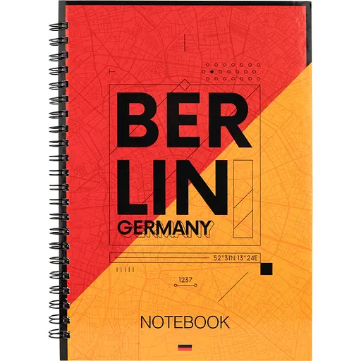 Блокнот на спіралі Axent Berlin клітинка 96 аркушів (8032-05-A) - фото 1