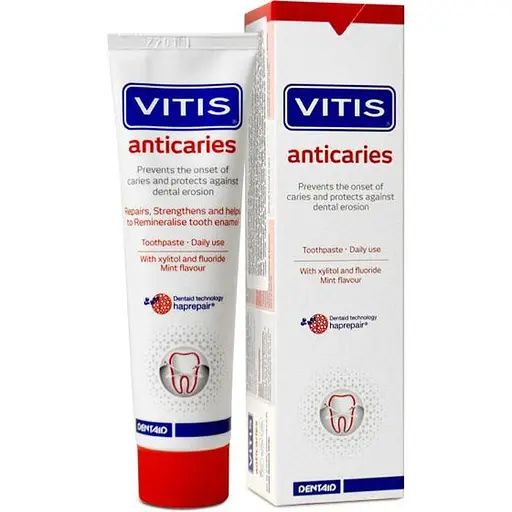 Набор: зубная паста Vitis Anticaries 100 мл + ополаскиватель Vitis Anticaries Mouthwash 500 мл - фото 2