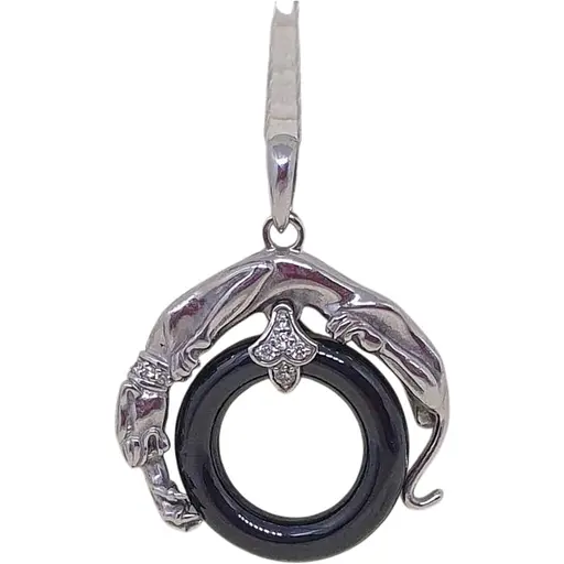 Срібна підвіска Харківська ювелірна фабрика з керамікою і фіанітами. 500374-КРЧ