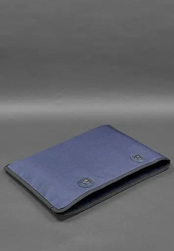 Шкіряна сумка для ноутбука та документів Універсальна синя Crazy Horse - фото 10