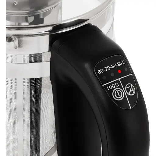 Чайник Adler AD 1299 стеклянный 1.5 л с заварочным блоком и контролем температуры черный - фото 6