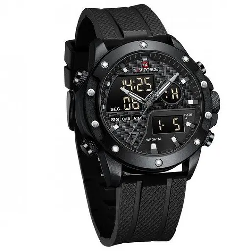 Часы мужские наручные Naviforce Concept (Черные) - фото 3